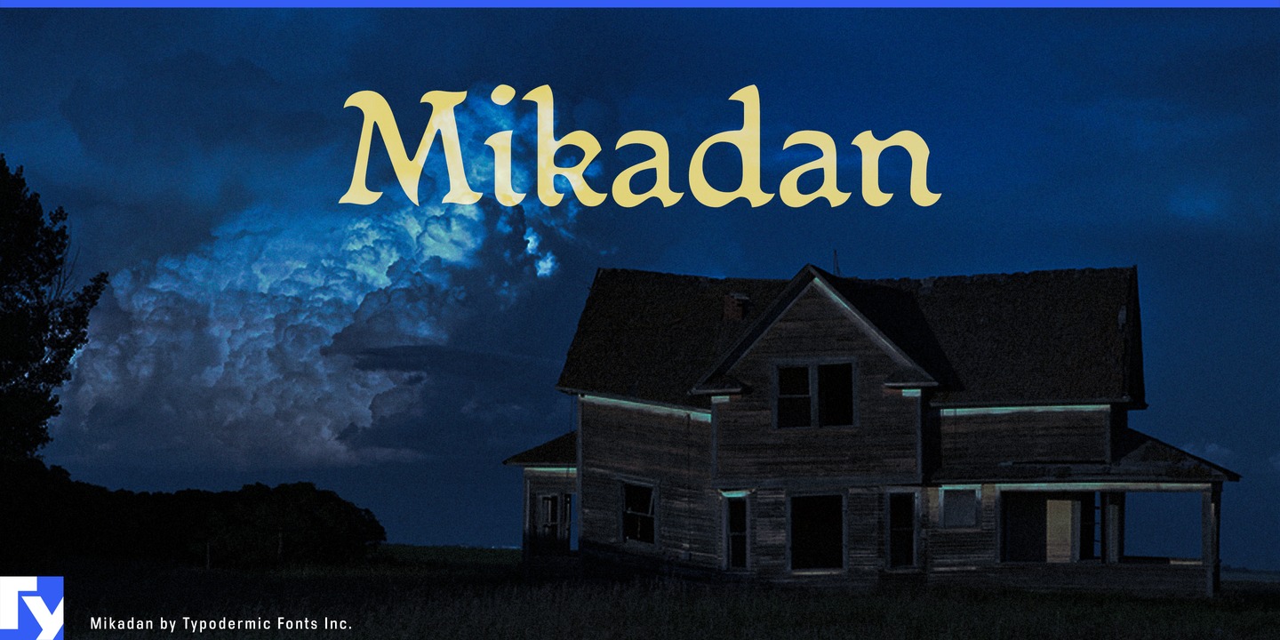 Пример шрифта Mikadan